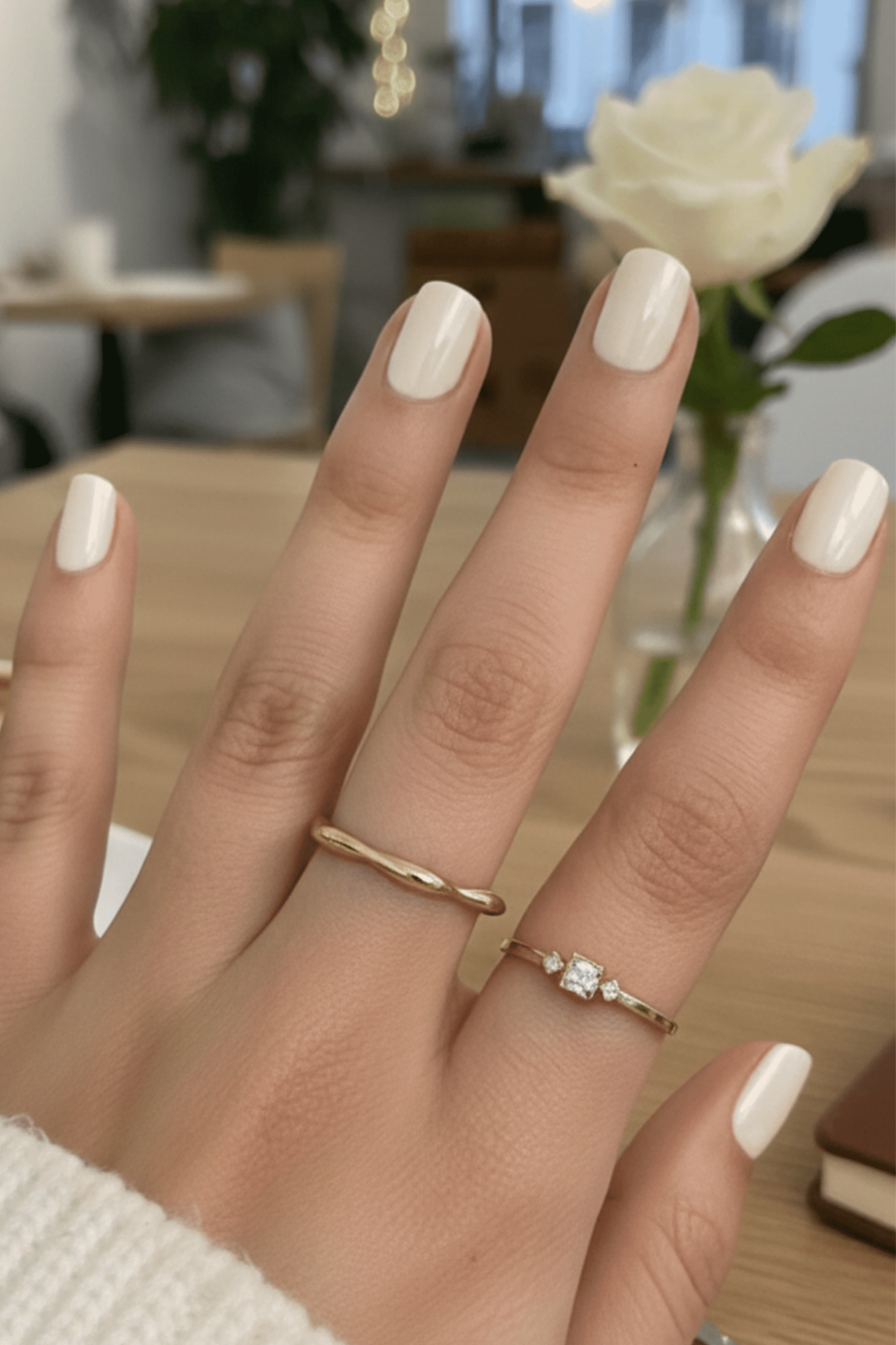 Gold Renk Zirkon Taşlı Minimal Yüzük Çifti / Ayarlanabilir