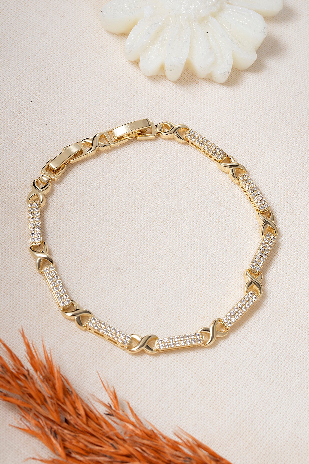Kadın 14K Gold Kaplama Kuyum İşçiliği Tasarım Bileklik